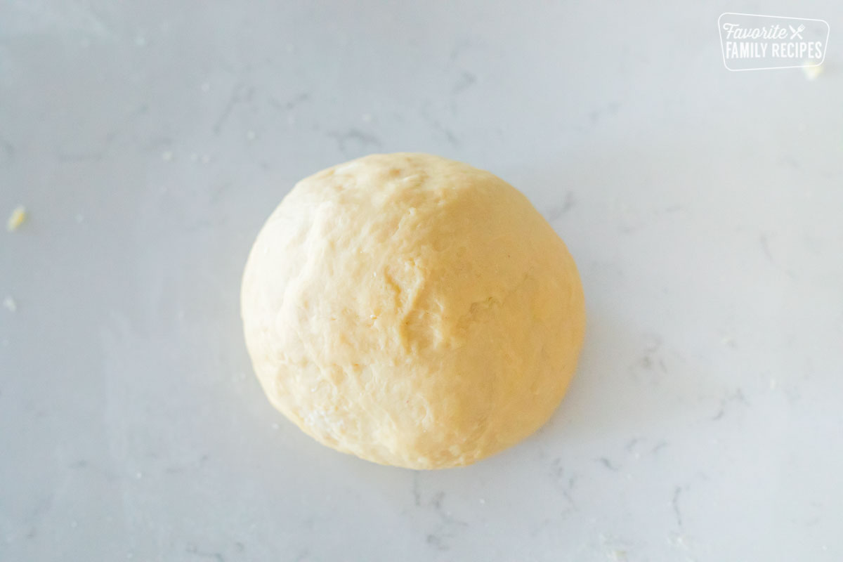 A ball of pasta dough