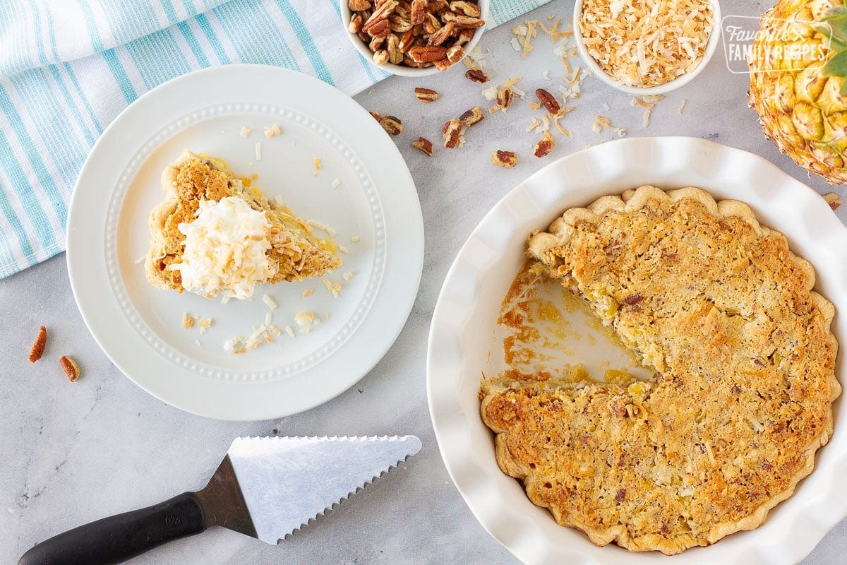 Top view of Island Pecan Pie.