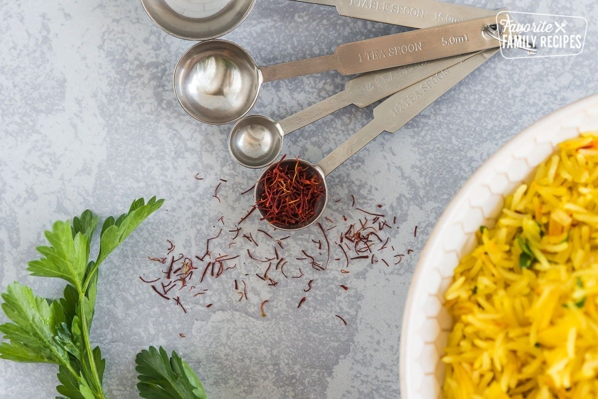 ½ teaspoon filled with red saffron threads