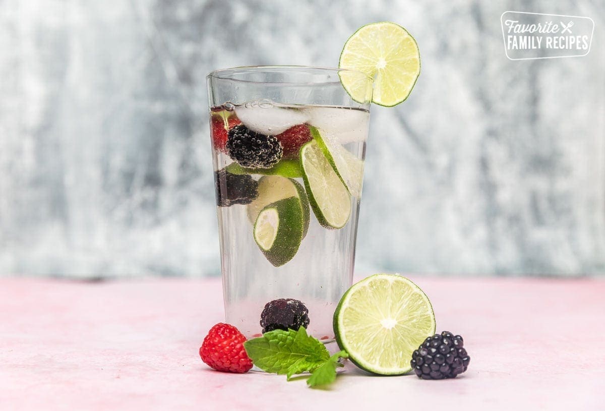 Cup of Lime berry Sparkling Mojito Mocktail