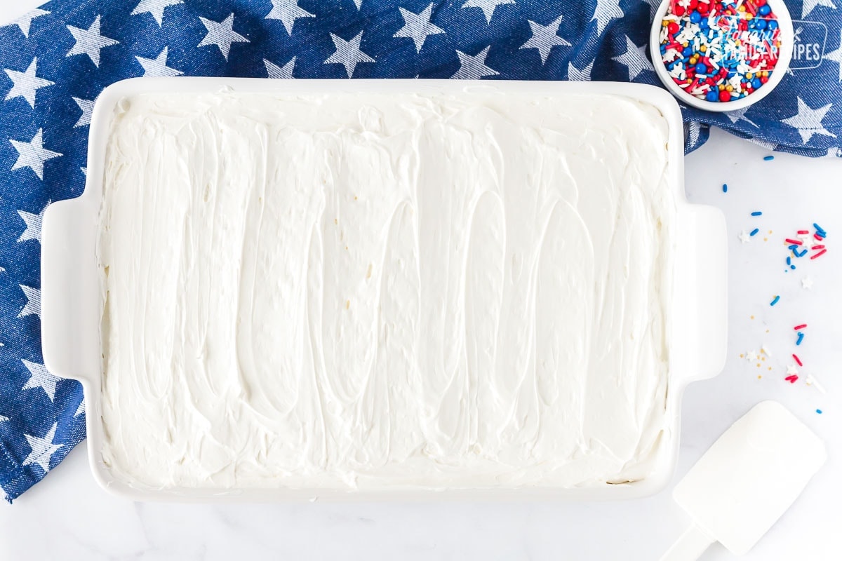 Frosted 4th of July Cake.