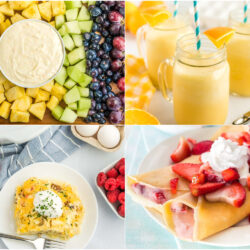 A wide collage of ideas for brunch