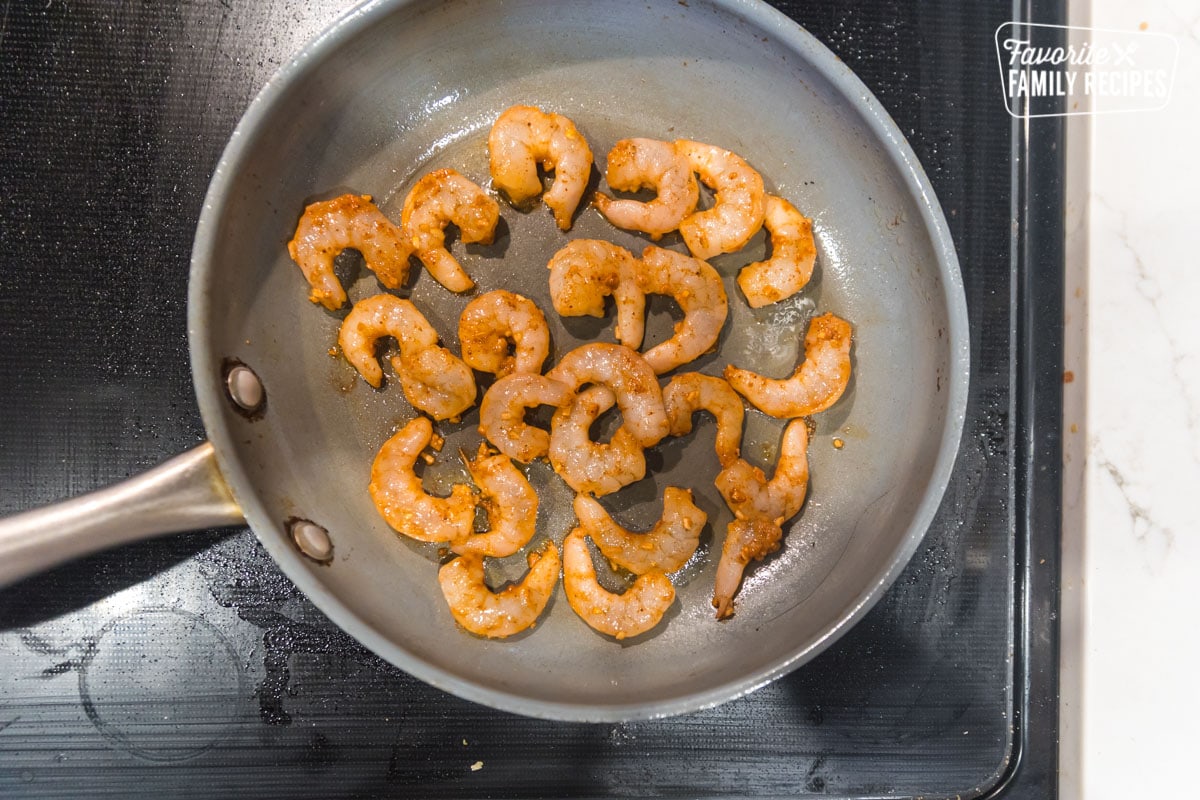 Shrimp cooked on the stove top