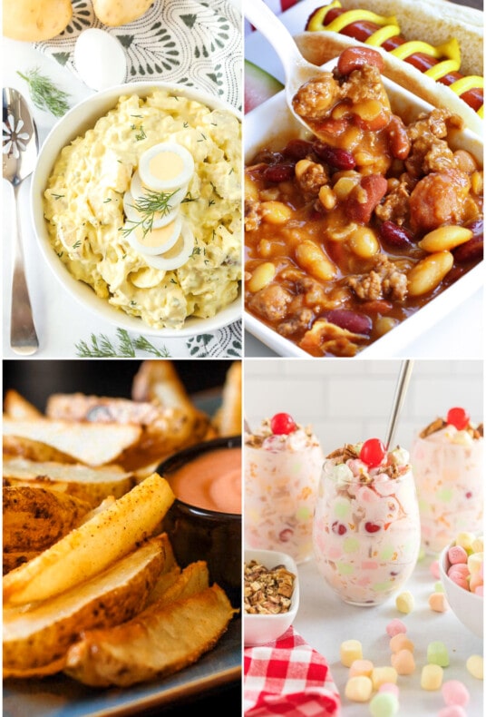 Collage of BBQ Side Dishes