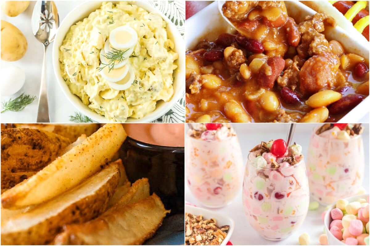 Collage of BBQ Side Dishes