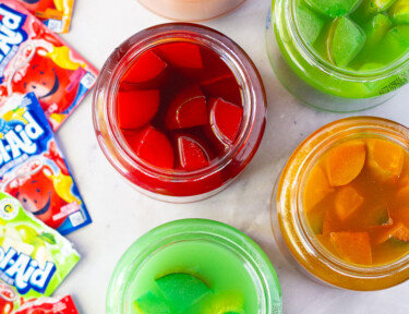 Top View of Kool Aid Pickle Jars.