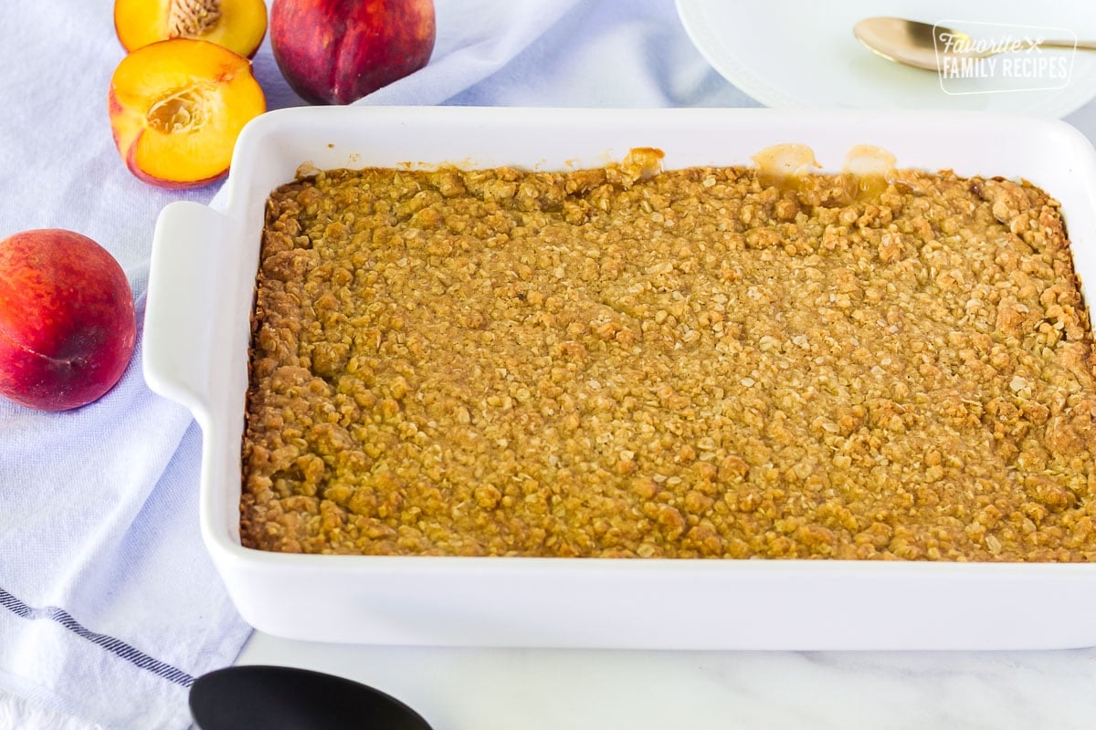 Baked Summer Peach Crisp.