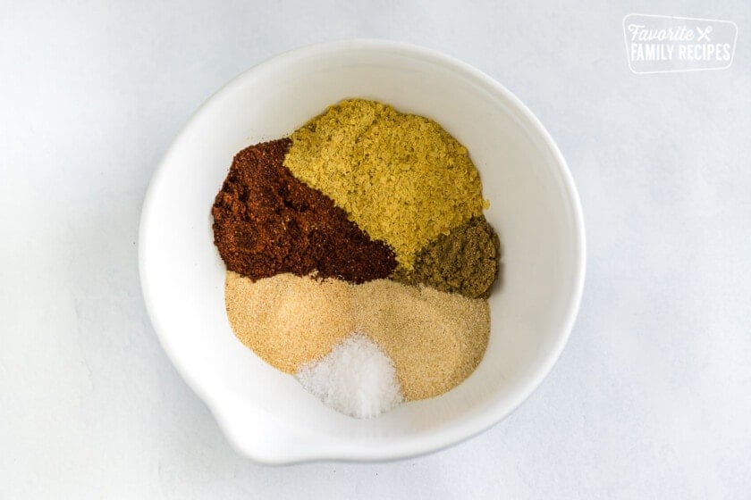 A small bowl of spices