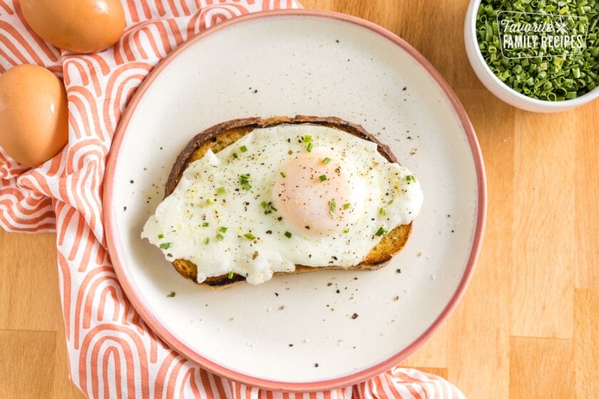 A basted egg on toast