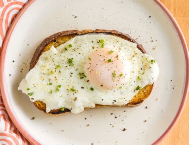 a basted egg on toast