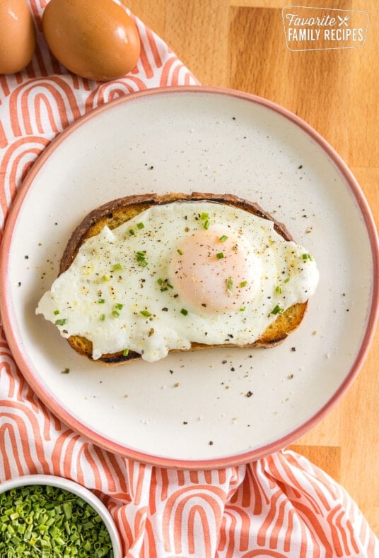 a basted egg on toast