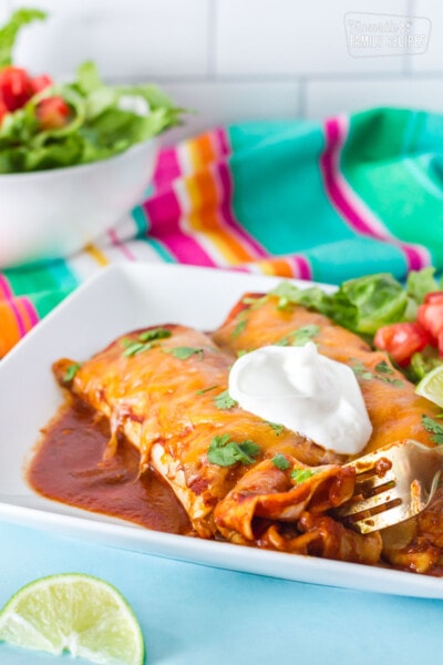 Enchiladas with Homemade Enchilada Sauce