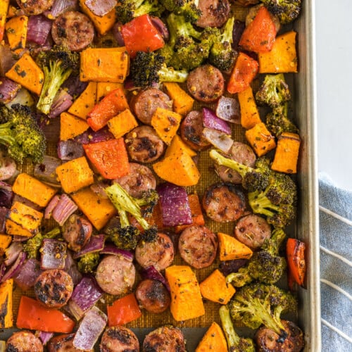 Sheet Pan Chicken Sausage Bake