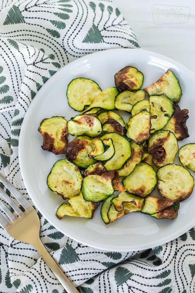 Zucchini chips made in the air fryer.