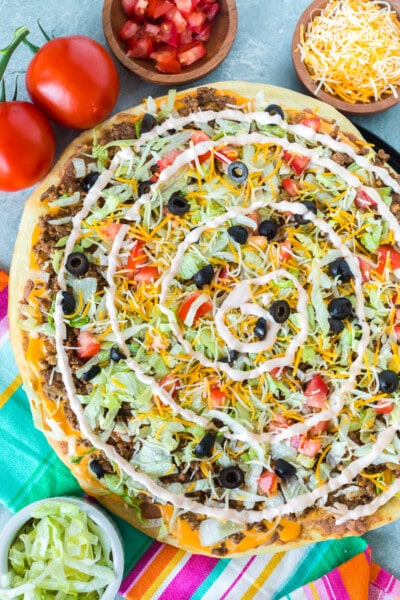 Easy Taco Pizza - Favorite Family Recipes