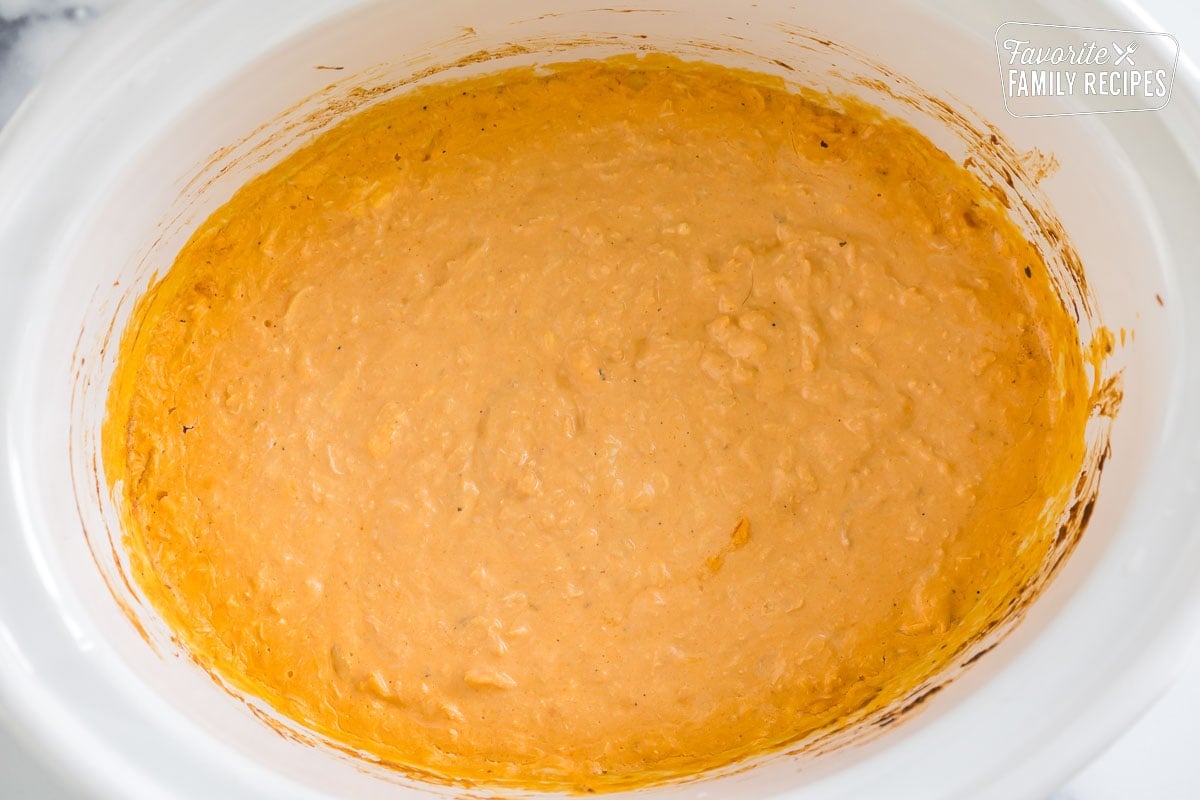 Buffalo chicken dip in the crock pot