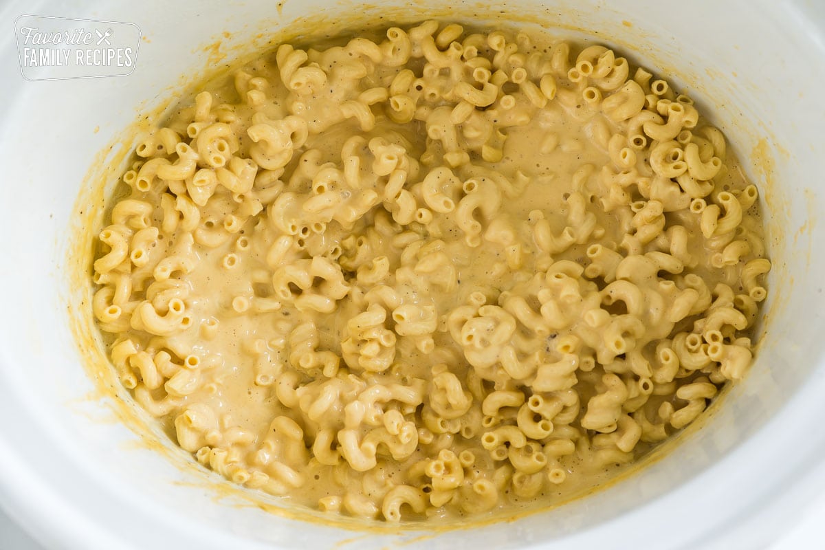 Mac and cheese in a crock pot