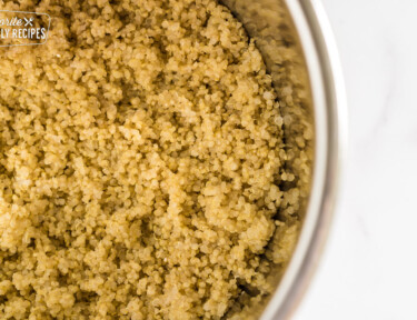 Cooked quinoa in an instant pot
