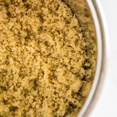 Cooked quinoa in an instant pot