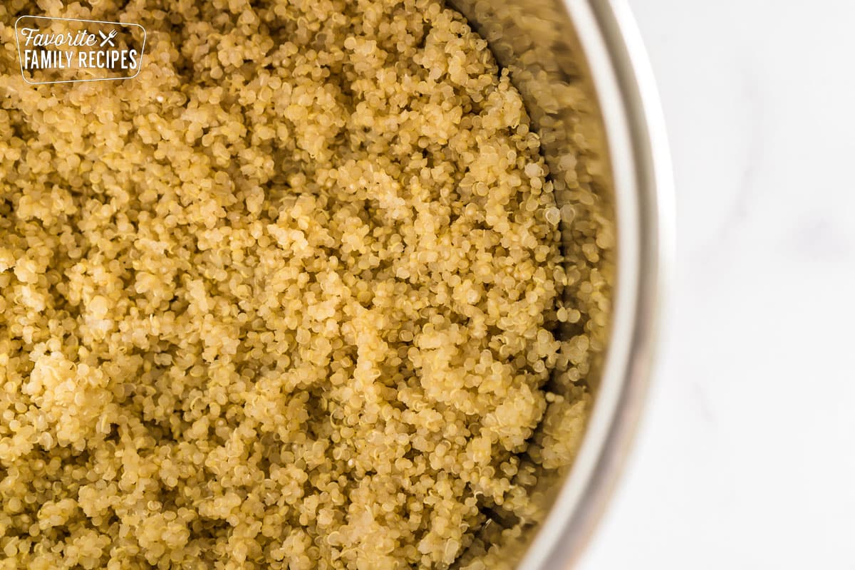 Cooked quinoa in an instant pot.