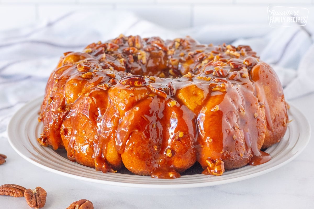 Gooey Easy Monkey Bread on a plate.