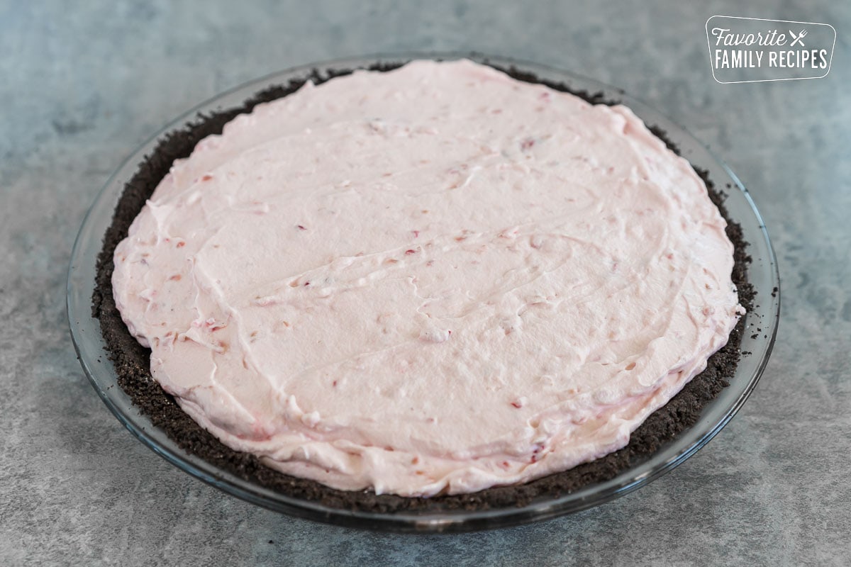 Raspberry Cream Pie with an Oreo Crust