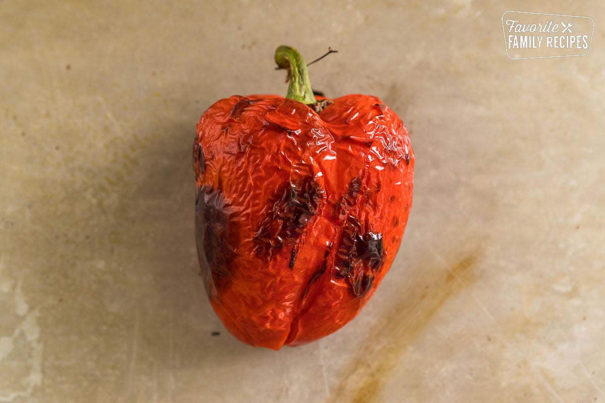 A roasted red pepper