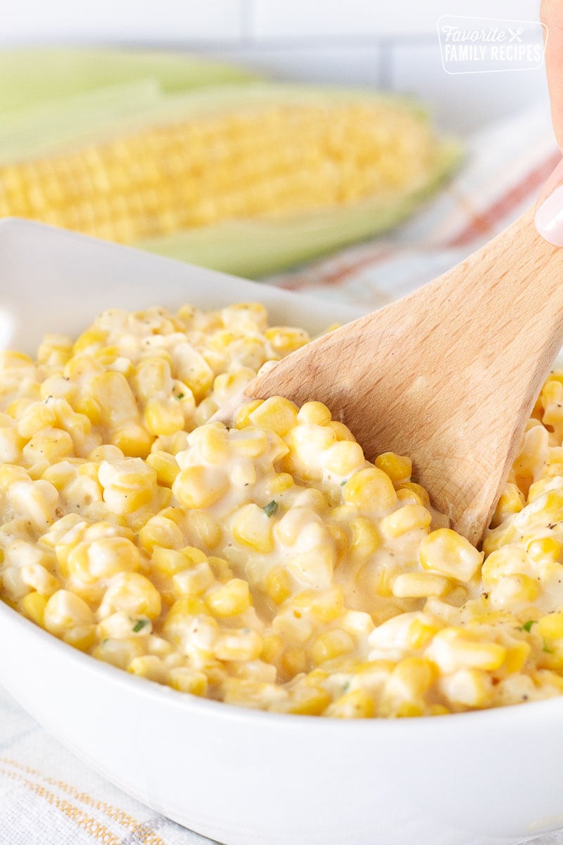 Crockpot Creamed Corn – Side Dishes – Favorite Family Recipes