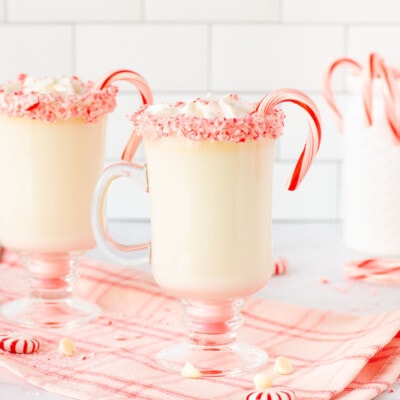 Side view of Peppermint Hot Chocolate.