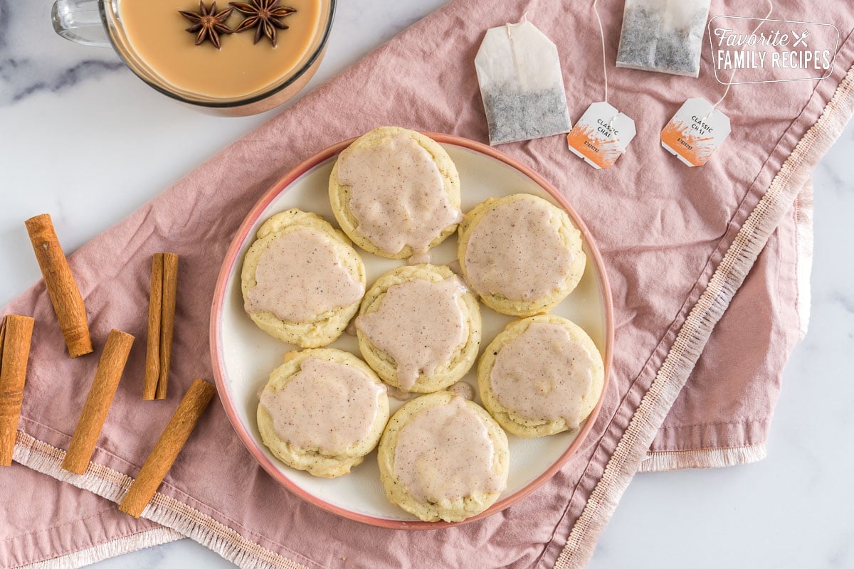 Taylor Swift Chai Sugar Cookies on a plate