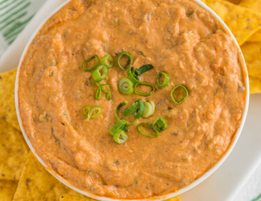 Crockpot taco dip in a bowl