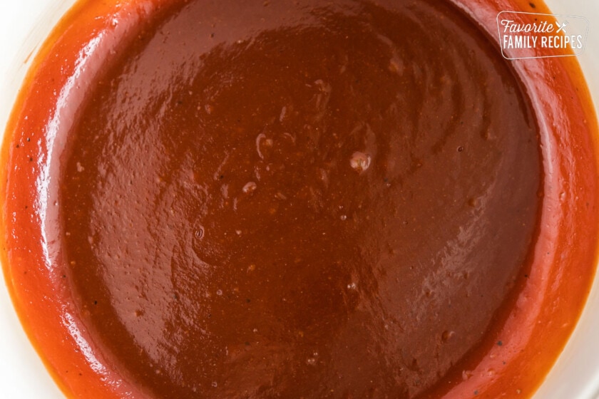 a large pot of bbq sauce