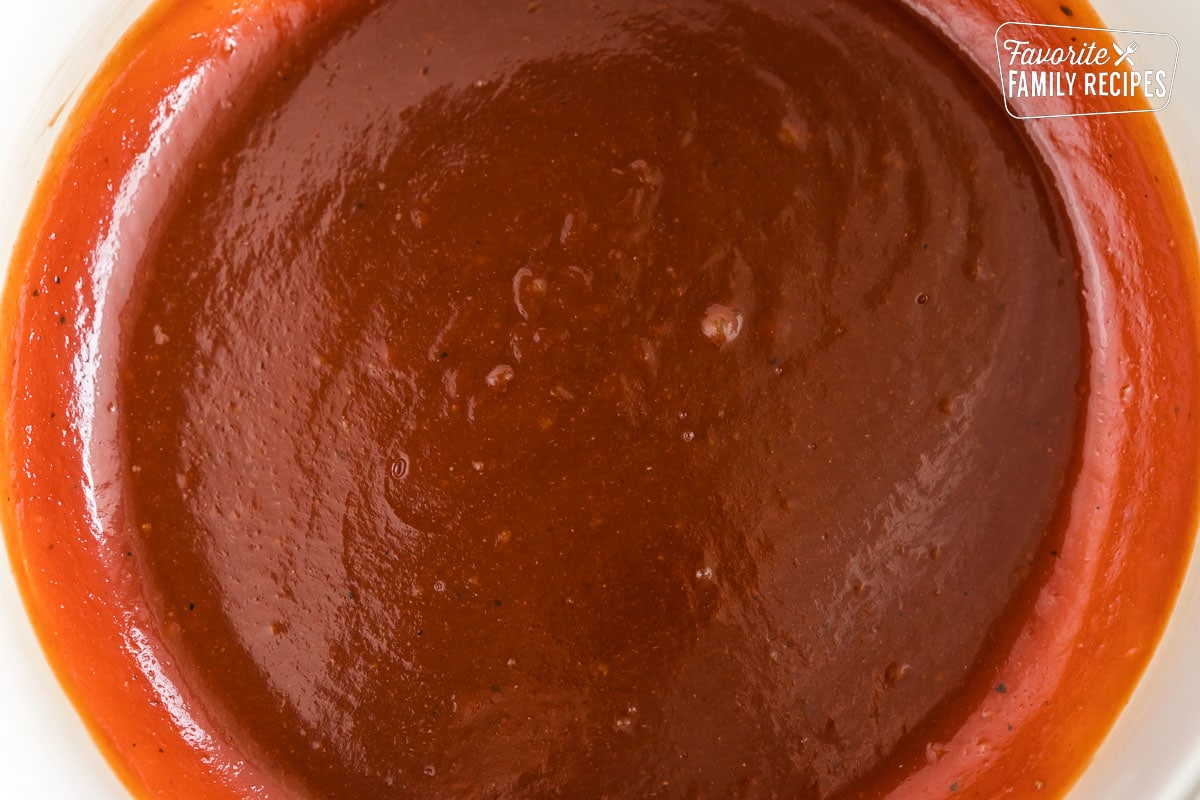 a large pot of bbq sauce