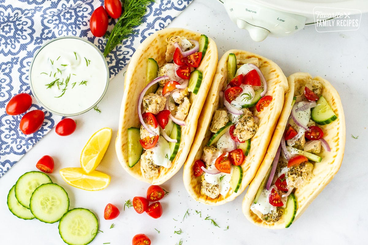 Chicken Gyros with Homemade Pitas - Gills Bakes and Cakes