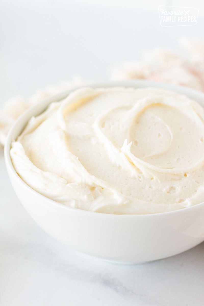 Bowl of Cream Cheese Frosting.