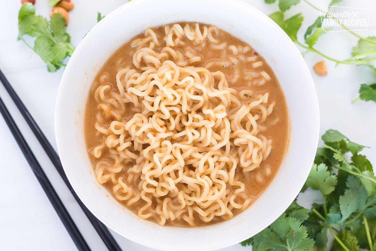 Peanut Butter Ramen jazzes up ordinary Ramen noodles with just a couple of ingredients. A cheap and easy meal you can make for about 50-cents per serving! Ramen noodles in a peanut butter sauce.
