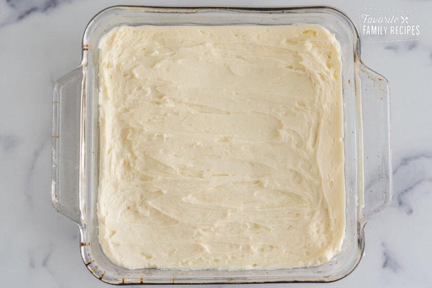 Frosting layer in a pan