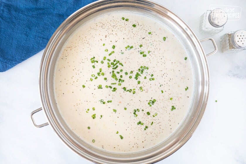 Pot of Seafood Chowder