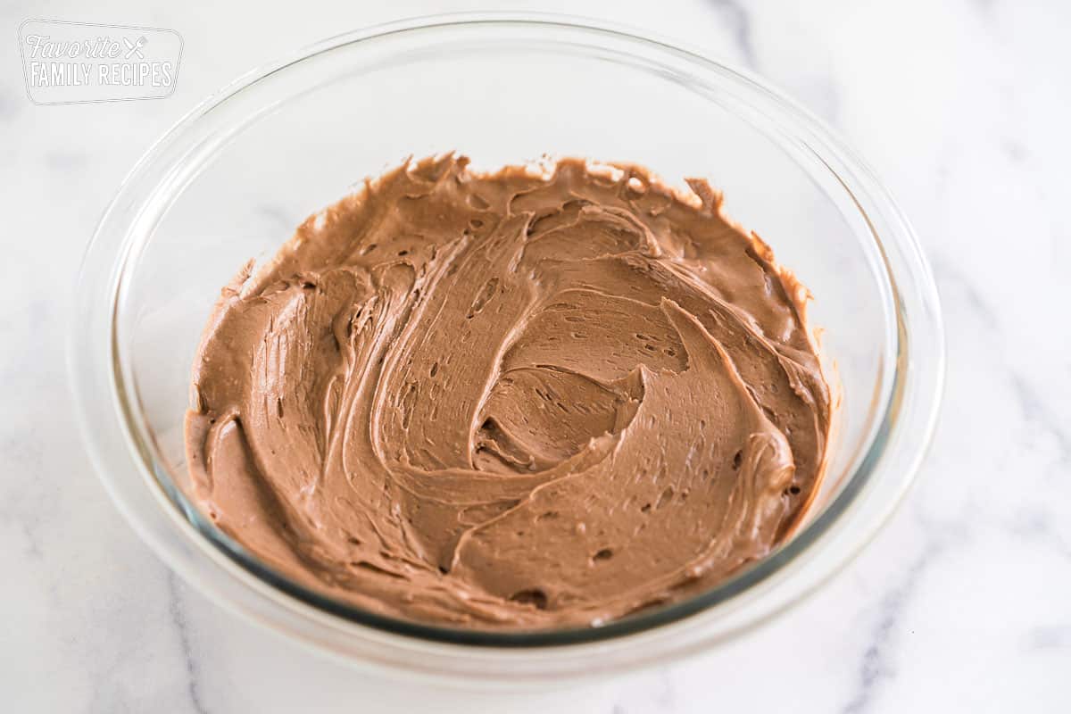 Coca Cola Frosting in a glass bowl
