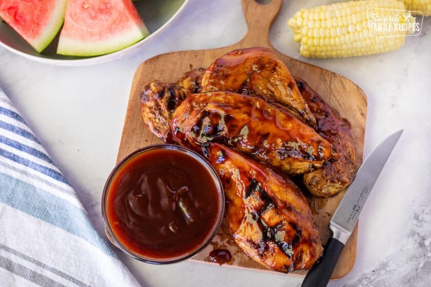 Top view of Honey BBQ Chicken.