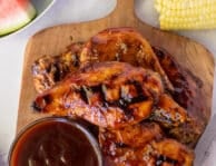 Top view of Honey BBQ Chicken.