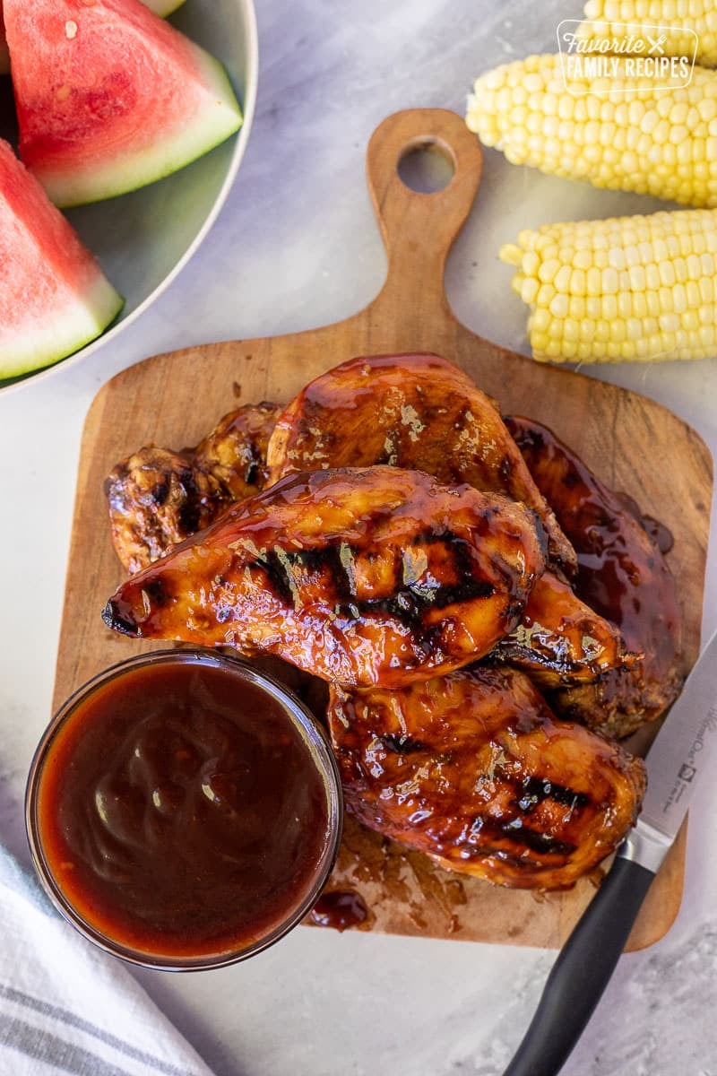 Top view of Honey BBQ Chicken.