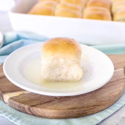Pani Popo on a serving plate.