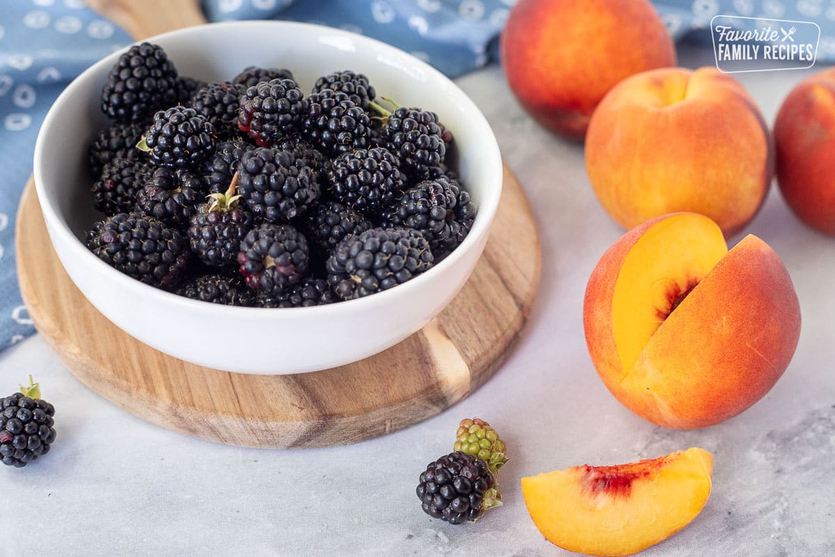 Fresh Blackberries and Peaches for pie.