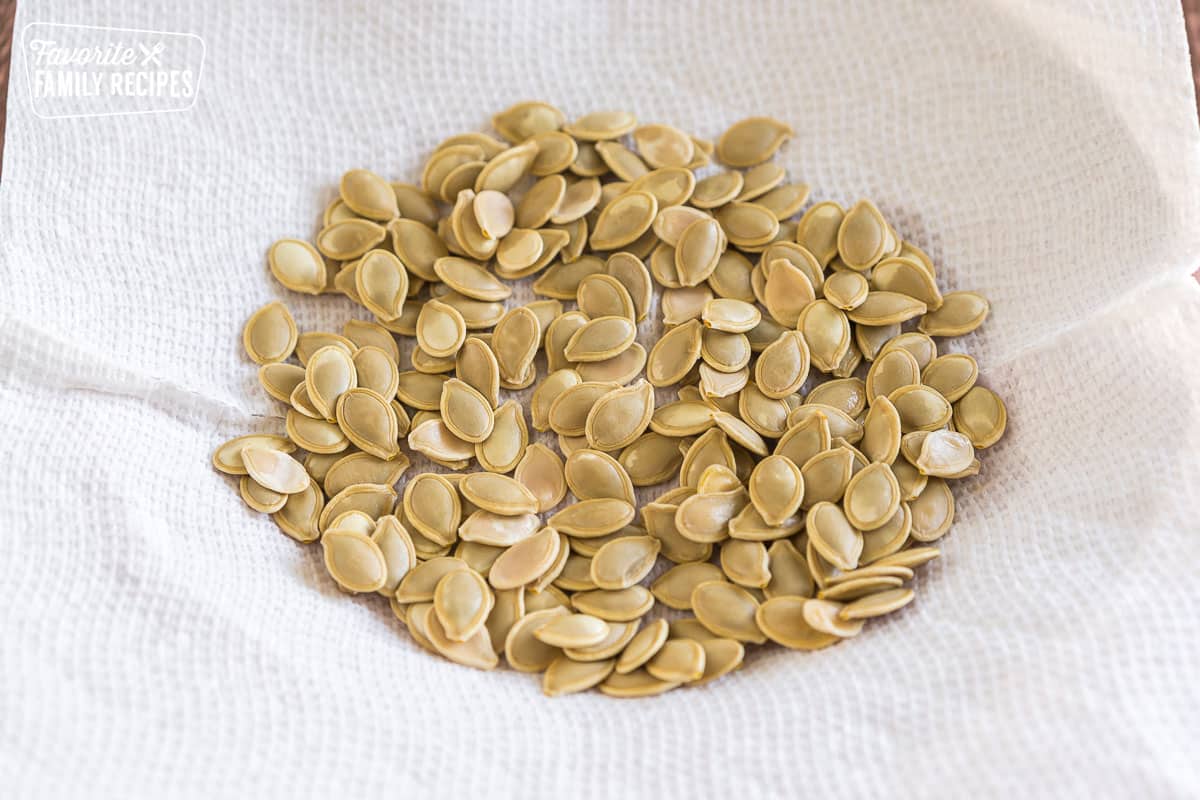 Boiled pumpkin seeds.