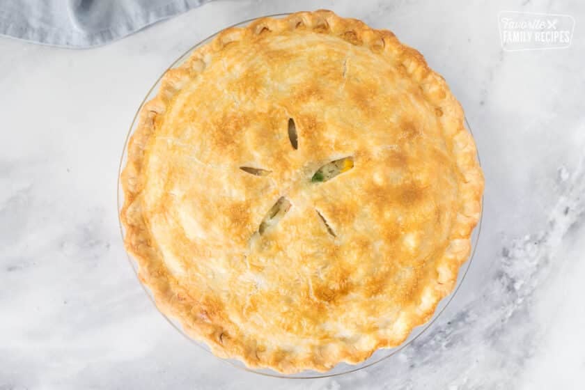 Baked Homemade Chicken Pot Pie.