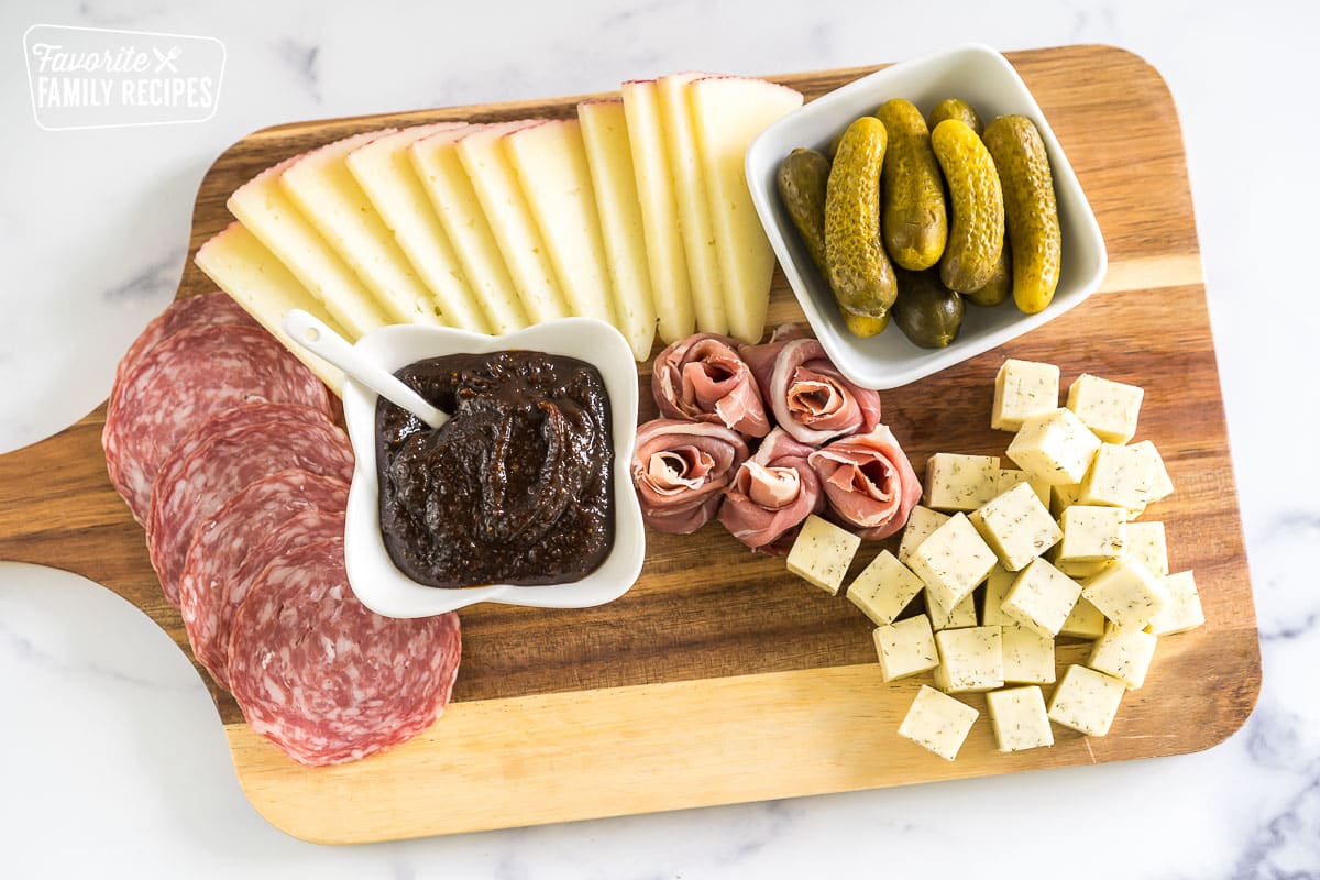 larger items on a charcuterie board