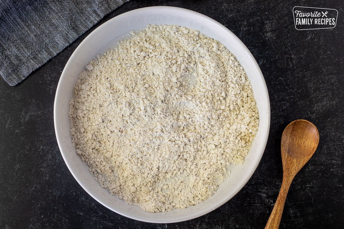 Mixing bowl with Panko breading for Bonefish Grill's Bang Bang Shrimp.