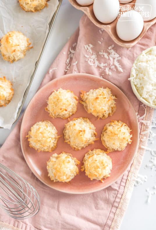 coconut macaroons on a plate