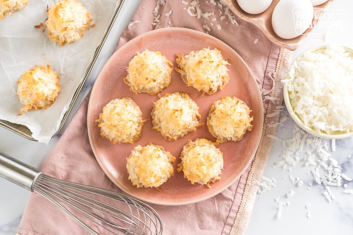 coconut macaroons on a plate